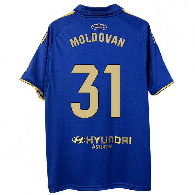 Danxen Uomo Maglia Horațiu Moldovan #31 Blu Oro Kit Gara Home 2025/26 Maglietta