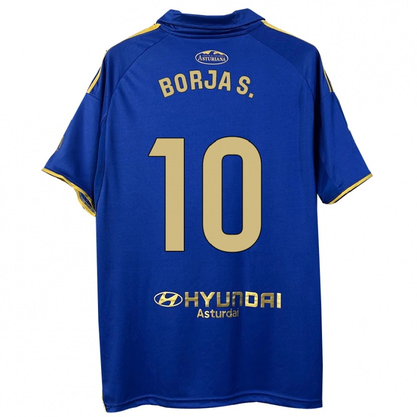 Danxen Uomo Maglia Borja Sánchez #10 Blu Oro Kit Gara Home 2025/26 Maglietta