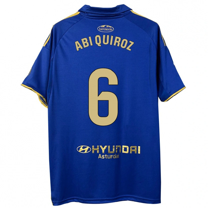 Danxen Uomo Maglia Abi Quiroz #6 Blu Oro Kit Gara Home 2025/26 Maglietta