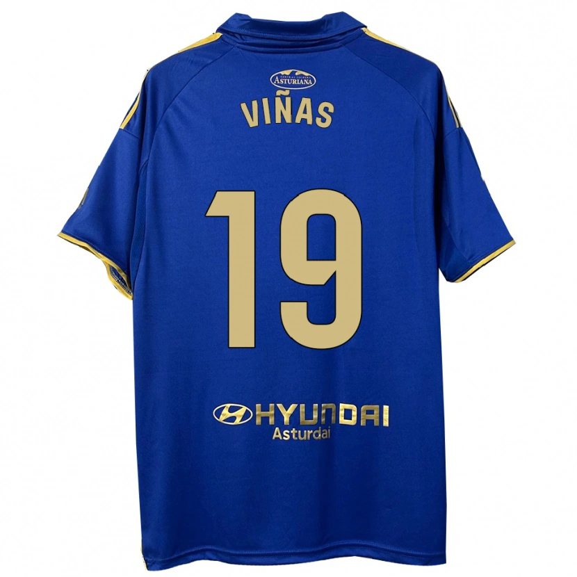 Danxen Uomo Maglia Federico Viñas #19 Blu Oro Kit Gara Home 2025/26 Maglietta