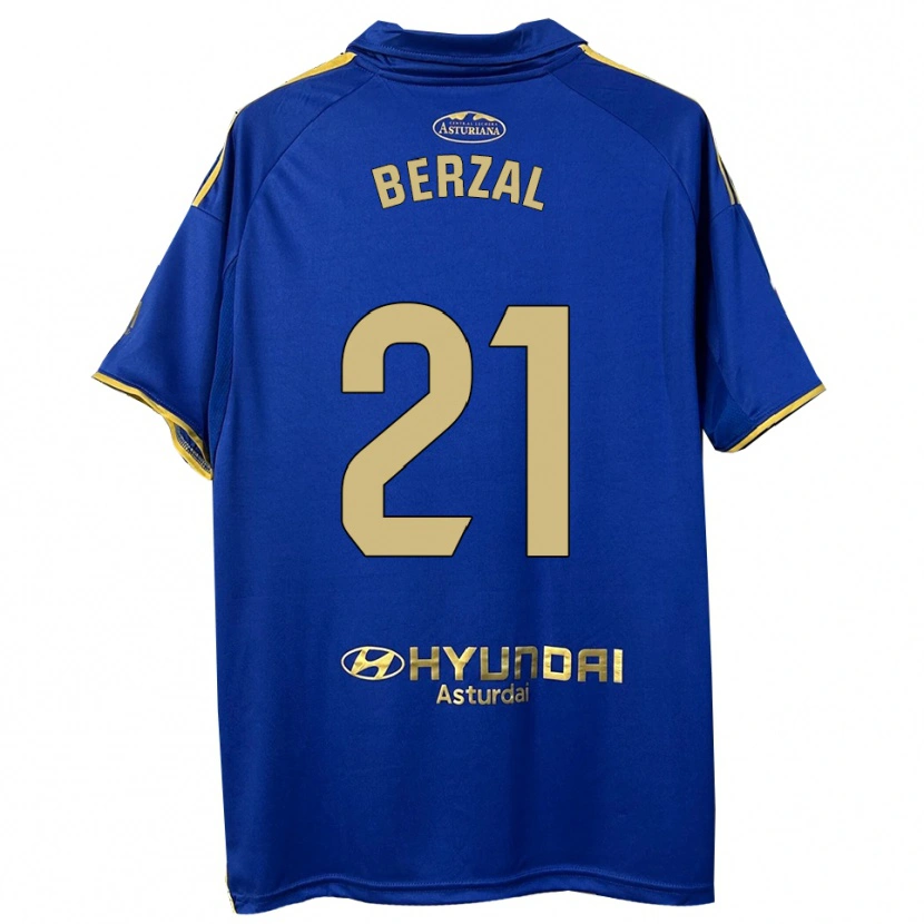 Danxen Uomo Maglia Guille Berzal #21 Blu Oro Kit Gara Home 2025/26 Maglietta