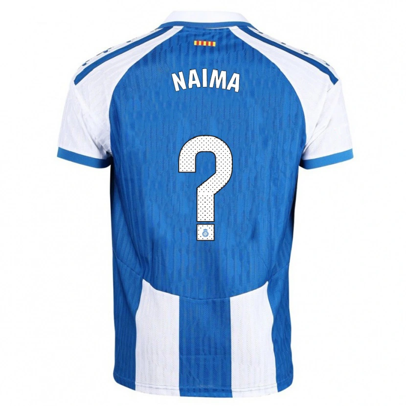 Danxen Uomo Maglia Naima García Aguilar #0 Blu Bianco Kit Gara Home 2025/26 Maglietta