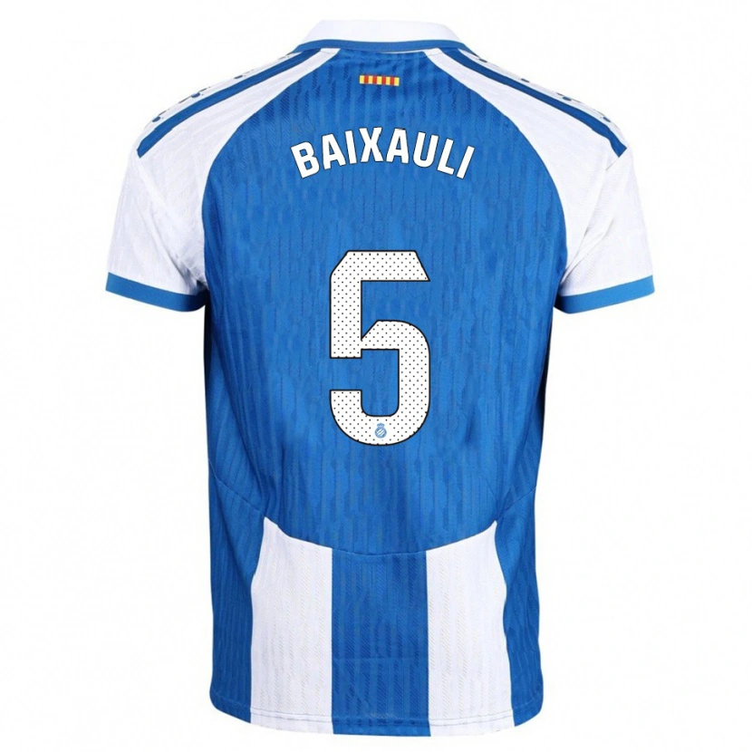 Danxen Uomo Maglia Iker Baixauli #5 Blu Bianco Kit Gara Home 2025/26 Maglietta
