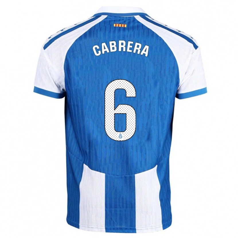 Danxen Uomo Maglia Leandro Cabrera #6 Blu Bianco Kit Gara Home 2025/26 Maglietta