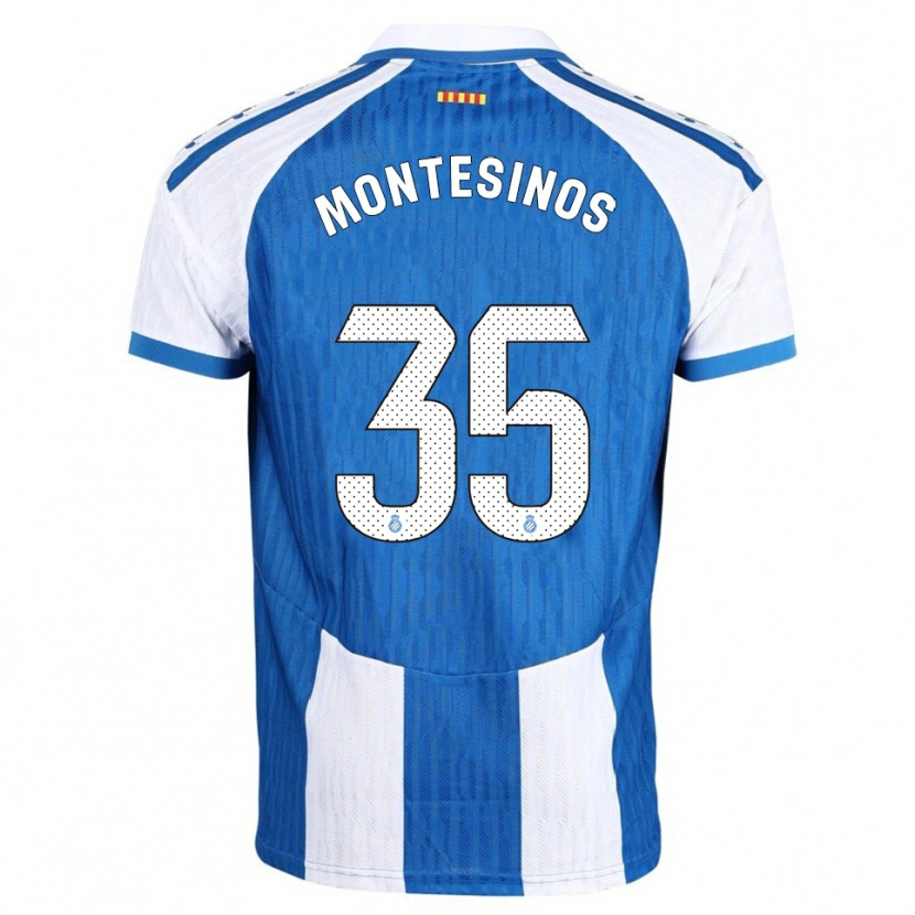 Danxen Uomo Maglia Pol Montesinos #35 Blu Bianco Kit Gara Home 2025/26 Maglietta