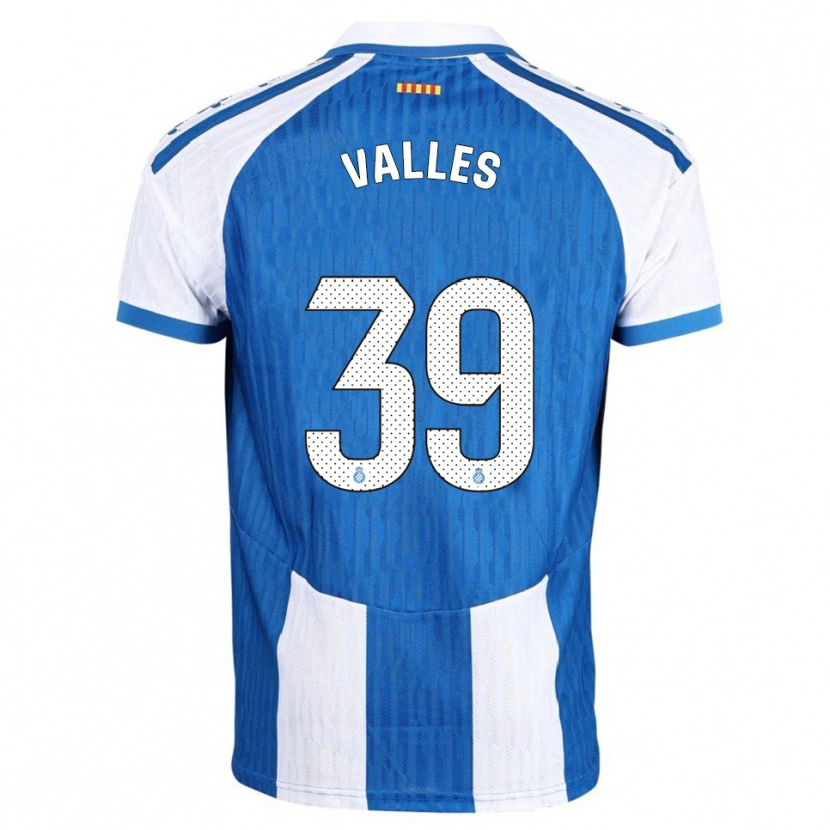 Danxen Uomo Maglia Gastón Valles #39 Blu Bianco Kit Gara Home 2025/26 Maglietta