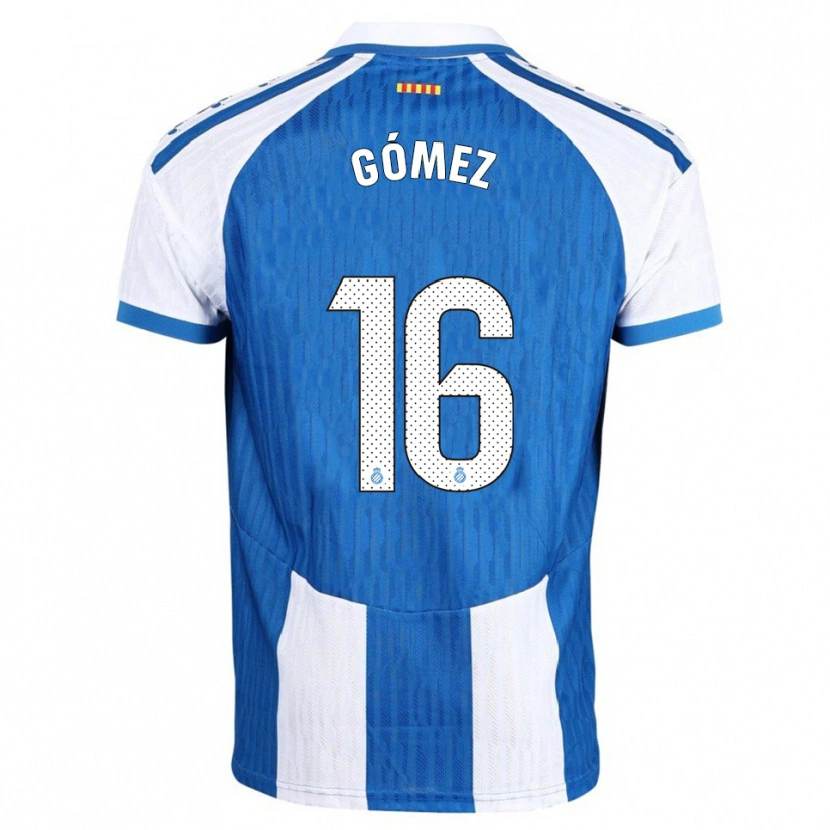 Danxen Uomo Maglia Ferran Gómez #16 Blu Bianco Kit Gara Home 2025/26 Maglietta