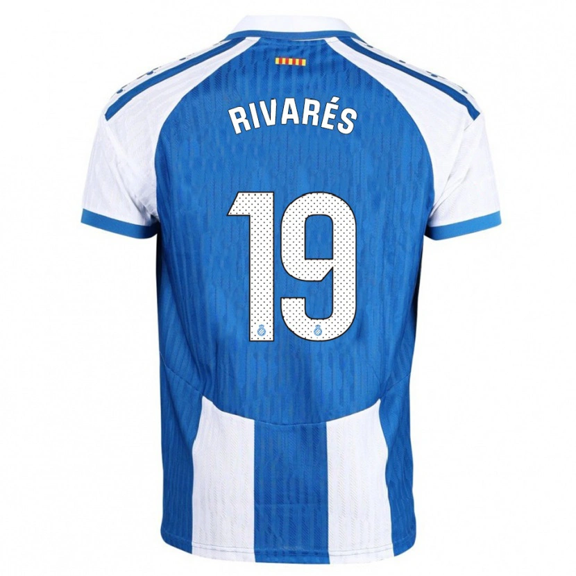 Danxen Uomo Maglia Sergio Rivarés #19 Blu Bianco Kit Gara Home 2025/26 Maglietta