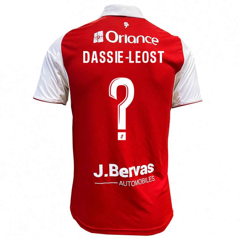 Danxen Uomo Maglia Leila Dassie-Leost #0 Rosso Bianco Kit Gara Home 2025/26 Maglietta