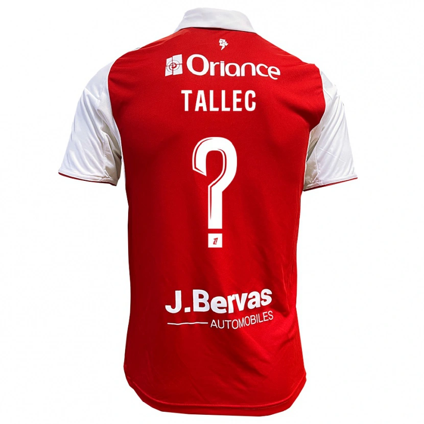 Danxen Uomo Maglia Ylionna Tallec #0 Rosso Bianco Kit Gara Home 2025/26 Maglietta