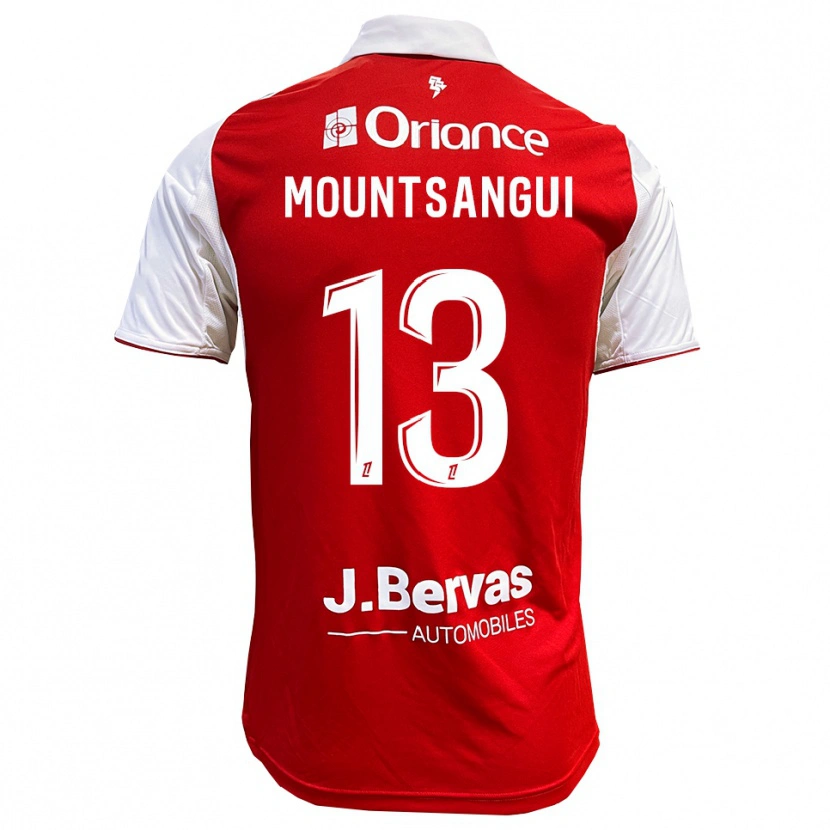 Danxen Uomo Maglia Warren Mountsangui #13 Rosso Bianco Kit Gara Home 2025/26 Maglietta