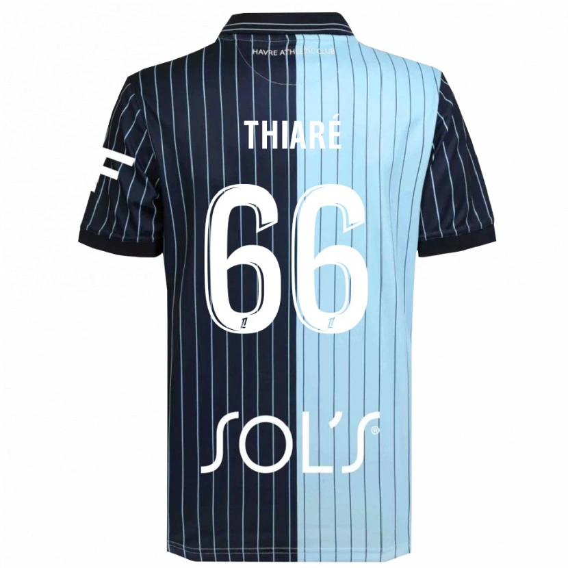 Danxen Uomo Maglia Aliou Thiaré #66 Blu Scuro Azzurro Kit Gara Home 2025/26 Maglietta