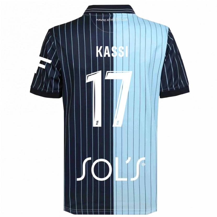 Danxen Uomo Maglia Sarah Kassi #17 Blu Scuro Azzurro Kit Gara Home 2025/26 Maglietta