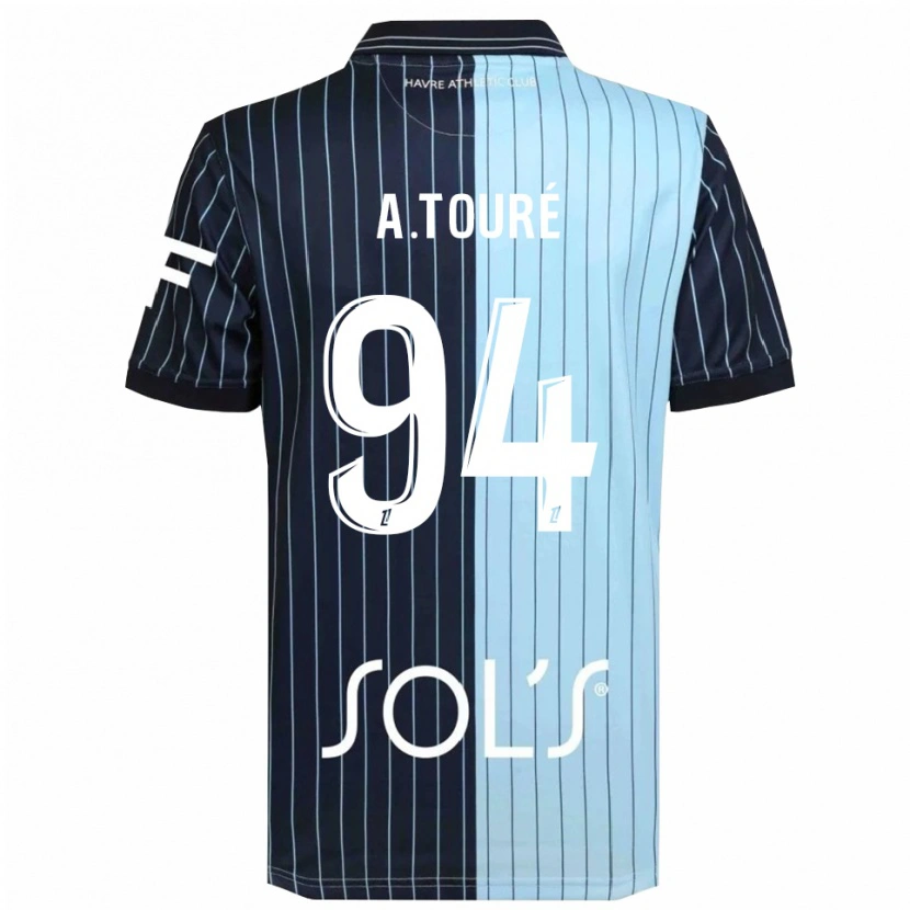 Danxen Uomo Maglia Abdoulaye Touré #94 Blu Scuro Azzurro Kit Gara Home 2025/26 Maglietta