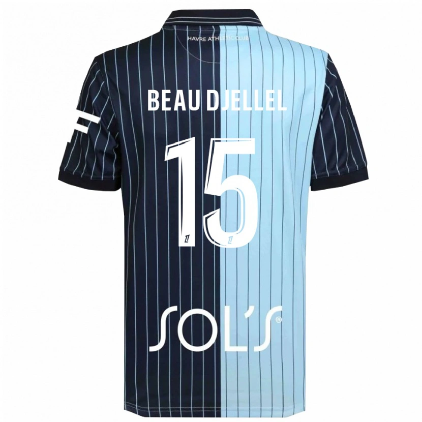 Danxen Uomo Maglia Yanis Beau Djellel #15 Blu Scuro Azzurro Kit Gara Home 2025/26 Maglietta