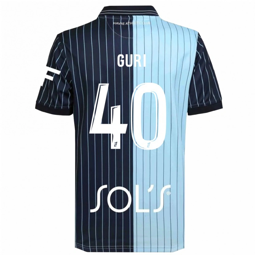 Danxen Uomo Maglia Gabriel Guri #40 Blu Scuro Azzurro Kit Gara Home 2025/26 Maglietta