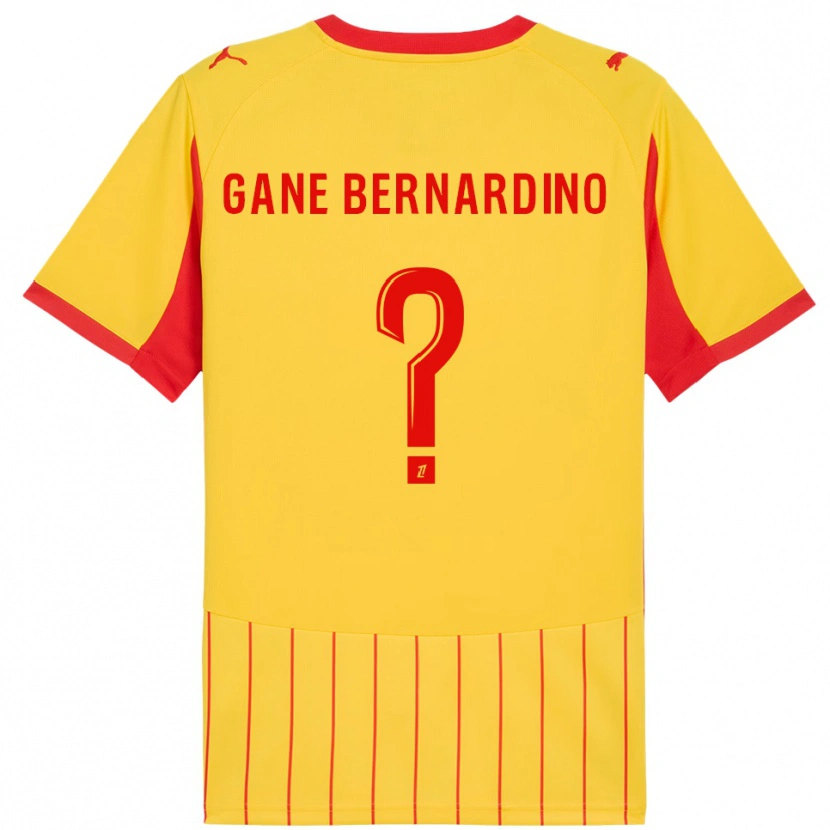 Danxen Uomo Maglia Nathanaël Gane Bernardino #0 Giallo Rosso Kit Gara Home 2025/26 Maglietta