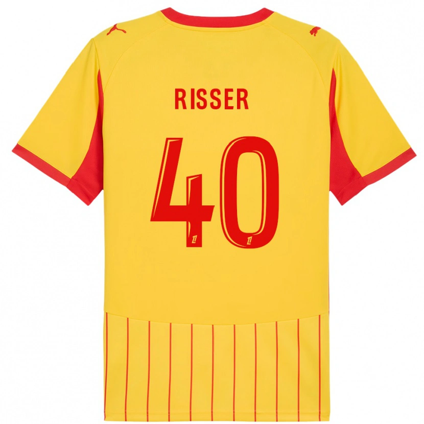 Danxen Uomo Maglia Robin Risser #40 Giallo Rosso Kit Gara Home 2025/26 Maglietta
