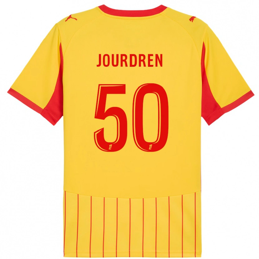 Danxen Uomo Maglia Ilan Jourdren #50 Giallo Rosso Kit Gara Home 2025/26 Maglietta