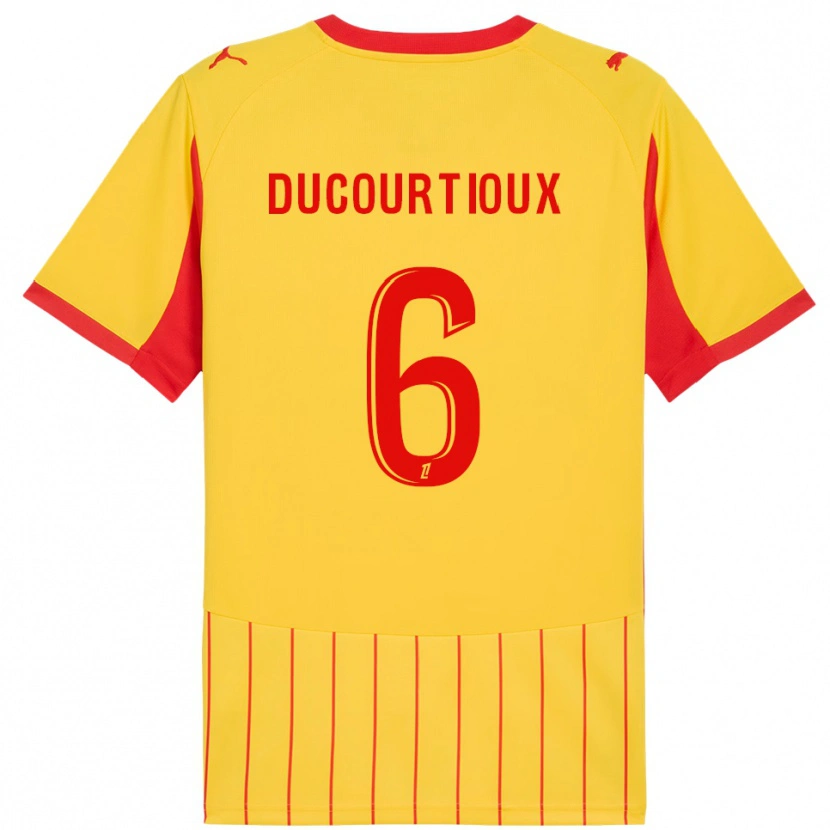Danxen Uomo Maglia Ilan Ducourtioux #6 Giallo Rosso Kit Gara Home 2025/26 Maglietta