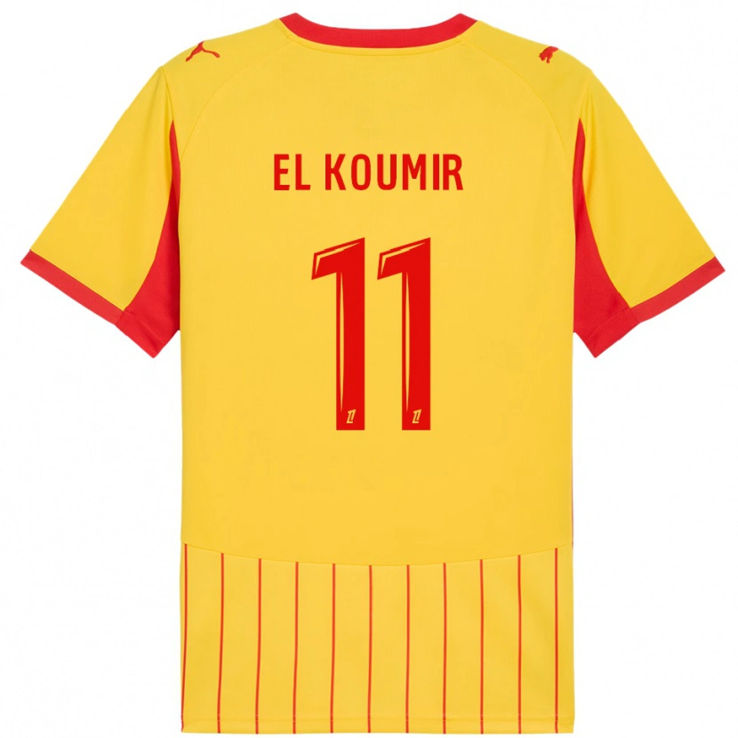 Danxen Uomo Maglia Kaîna El Koumir #11 Giallo Rosso Kit Gara Home 2025/26 Maglietta