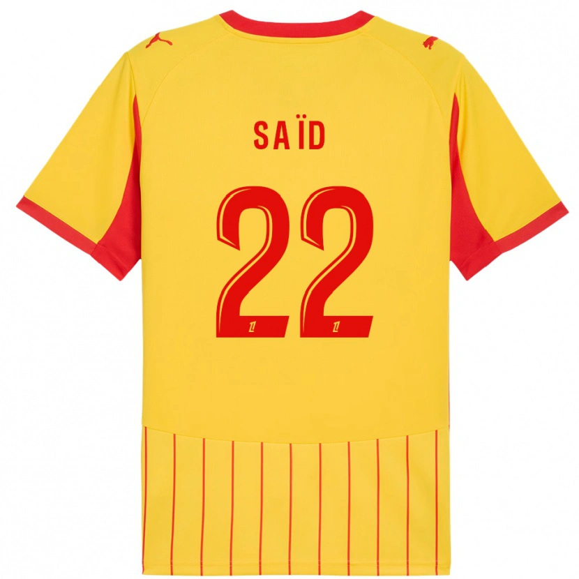 Danxen Uomo Maglia Wesley Saïd #22 Giallo Rosso Kit Gara Home 2025/26 Maglietta