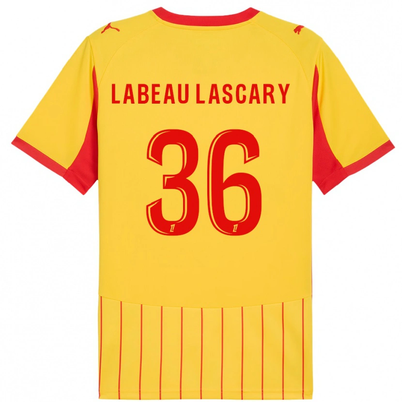 Danxen Uomo Maglia Rémy Labeau Lascary #36 Giallo Rosso Kit Gara Home 2025/26 Maglietta