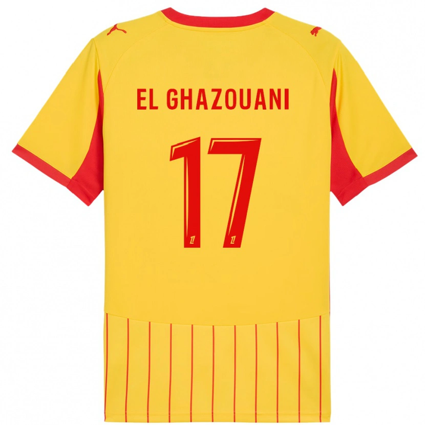 Danxen Uomo Maglia Fatima El Ghazouani #17 Giallo Rosso Kit Gara Home 2025/26 Maglietta