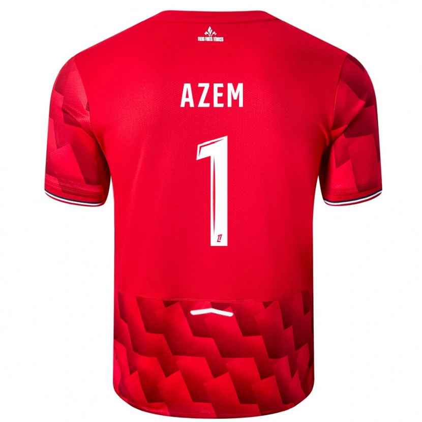 Danxen Uomo Maglia Floriane Azem #1 Rosso Bianco Kit Gara Home 2025/26 Maglietta