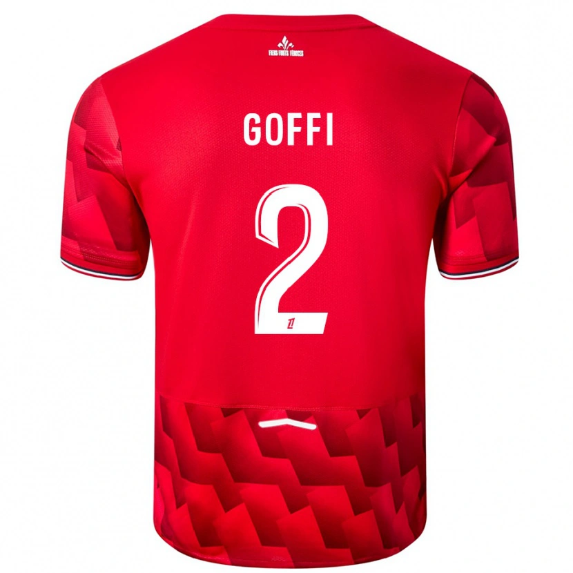 Danxen Uomo Maglia Maxima Goffi #2 Rosso Bianco Kit Gara Home 2025/26 Maglietta