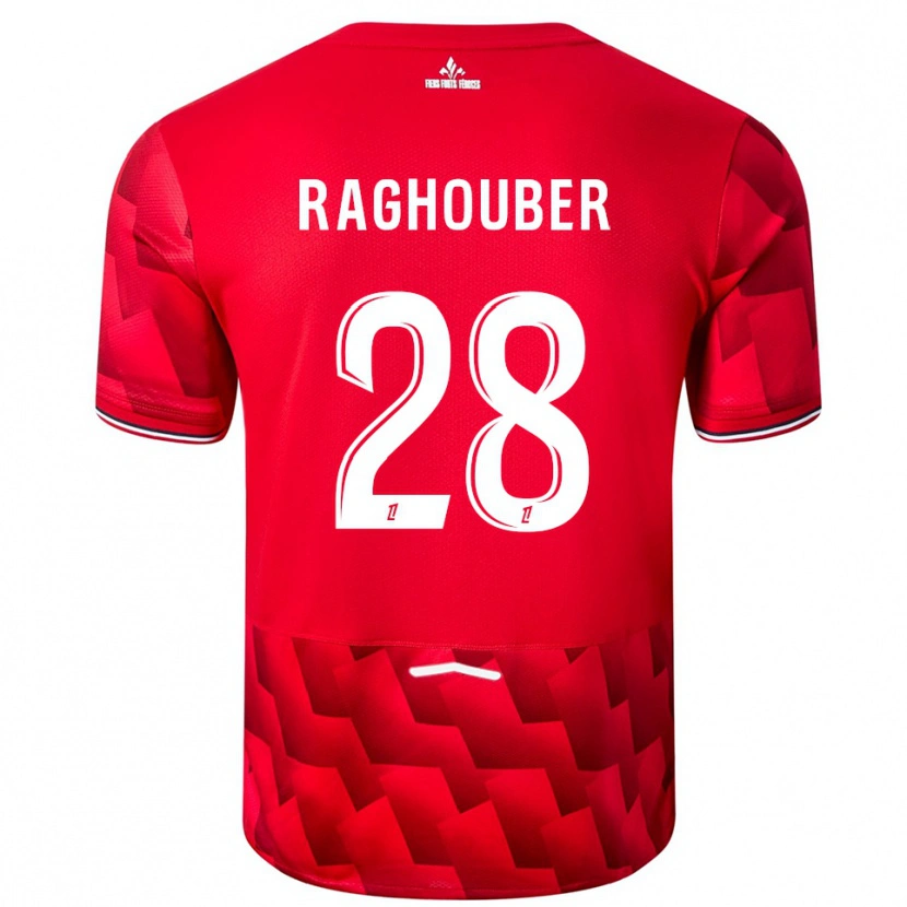 Danxen Uomo Maglia Ugo Raghouber #28 Rosso Bianco Kit Gara Home 2025/26 Maglietta