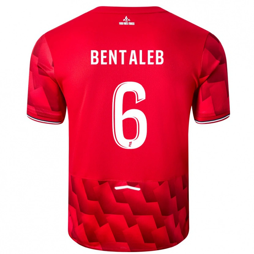 Danxen Uomo Maglia Nabil Bentaleb #6 Rosso Bianco Kit Gara Home 2025/26 Maglietta