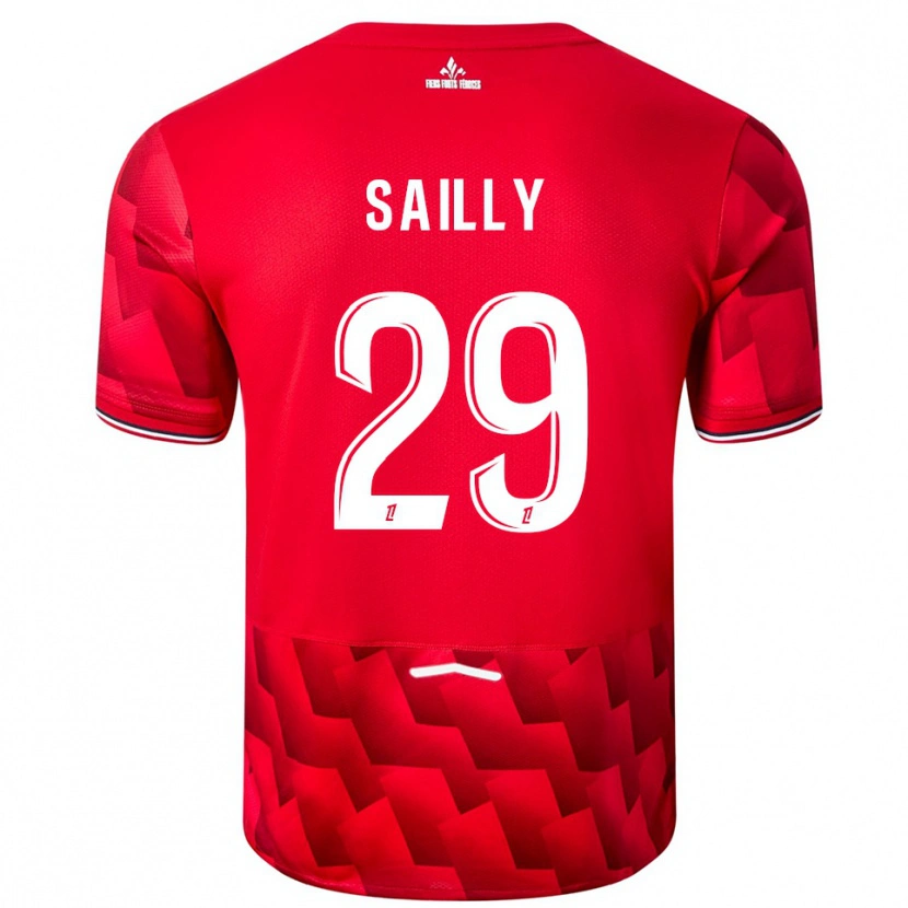 Danxen Uomo Maglia Charlotte Sailly #29 Rosso Bianco Kit Gara Home 2025/26 Maglietta