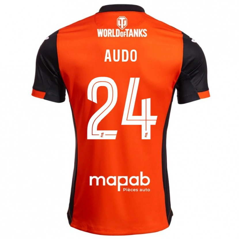 Danxen Uomo Maglia Noémie Audo #24 Nero Arancione Kit Gara Home 2025/26 Maglietta