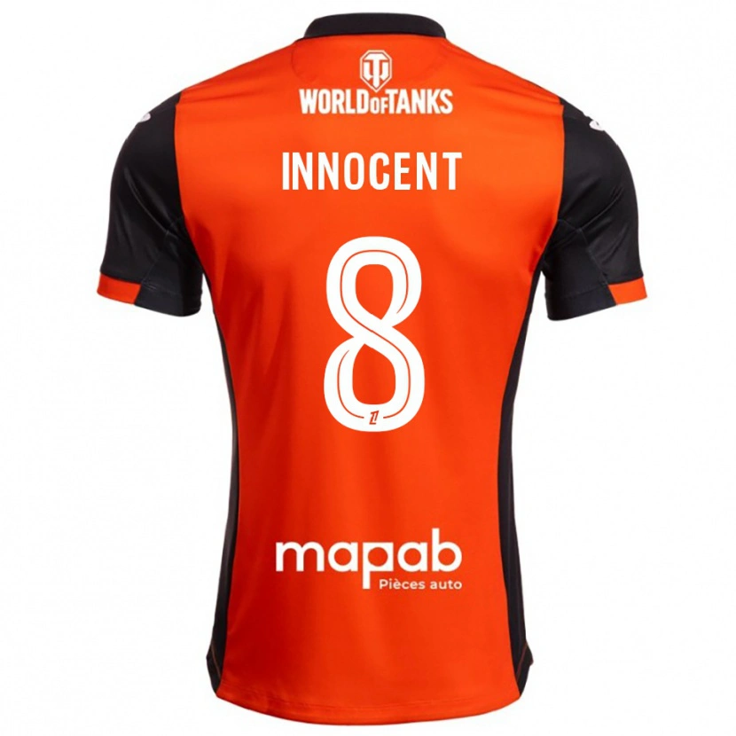 Danxen Uomo Maglia Bonke Innocent #8 Nero Arancione Kit Gara Home 2025/26 Maglietta