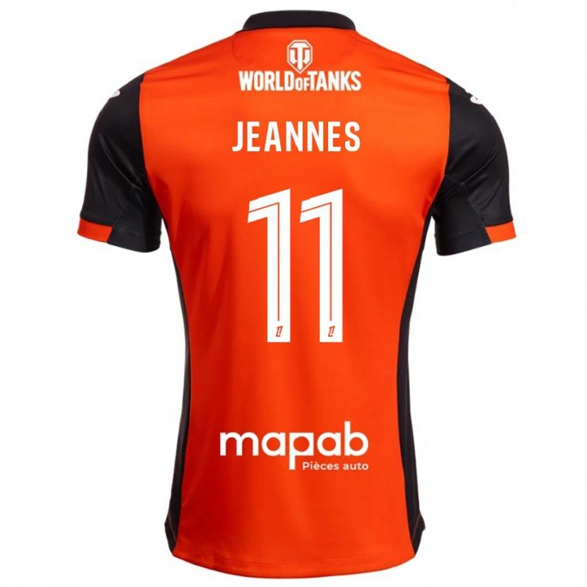 Danxen Uomo Maglia Justine Jeannes #11 Nero Arancione Kit Gara Home 2025/26 Maglietta