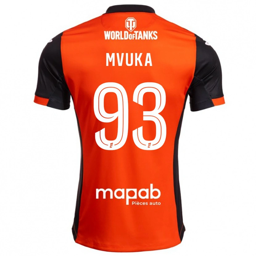 Danxen Uomo Maglia Joel Mvuka #93 Nero Arancione Kit Gara Home 2025/26 Maglietta