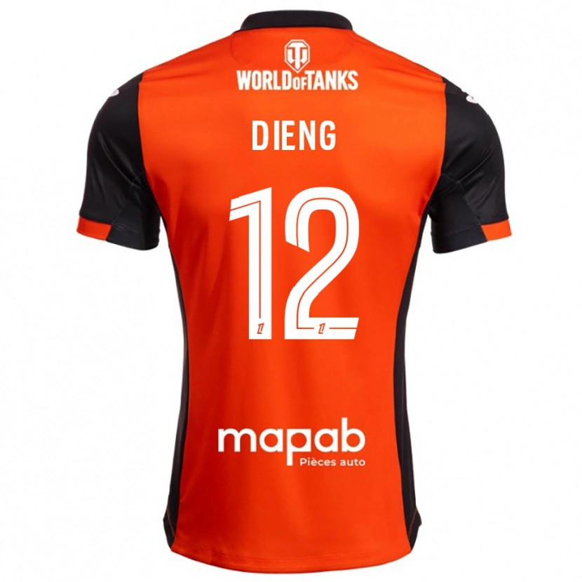 Danxen Uomo Maglia Bamba Dieng #12 Nero Arancione Kit Gara Home 2025/26 Maglietta