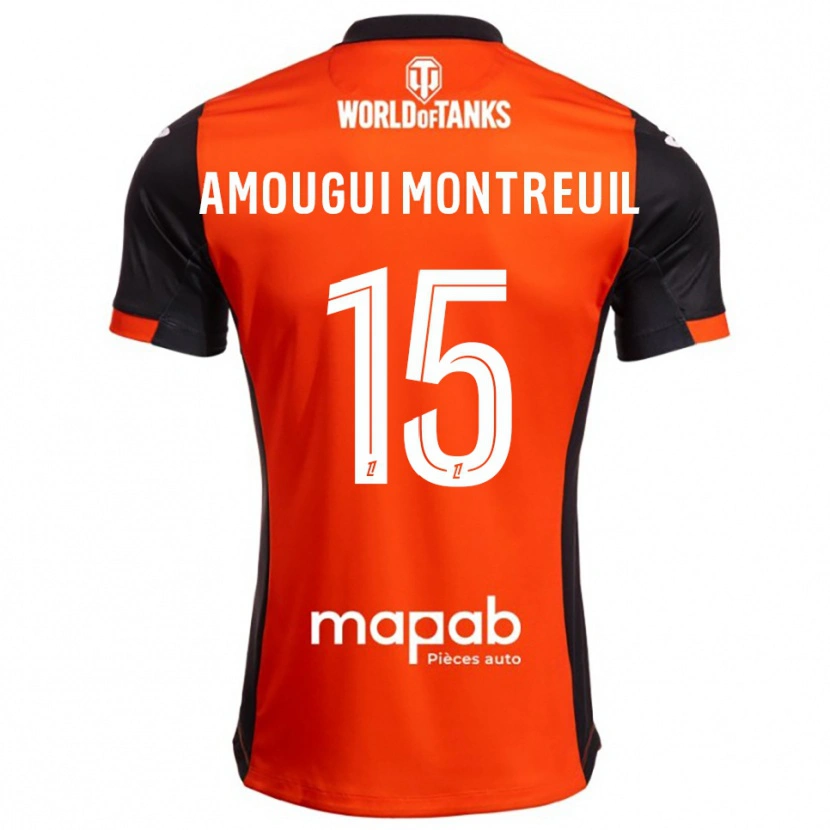 Danxen Uomo Maglia Maceo Amougui Montreuil #15 Nero Arancione Kit Gara Home 2025/26 Maglietta