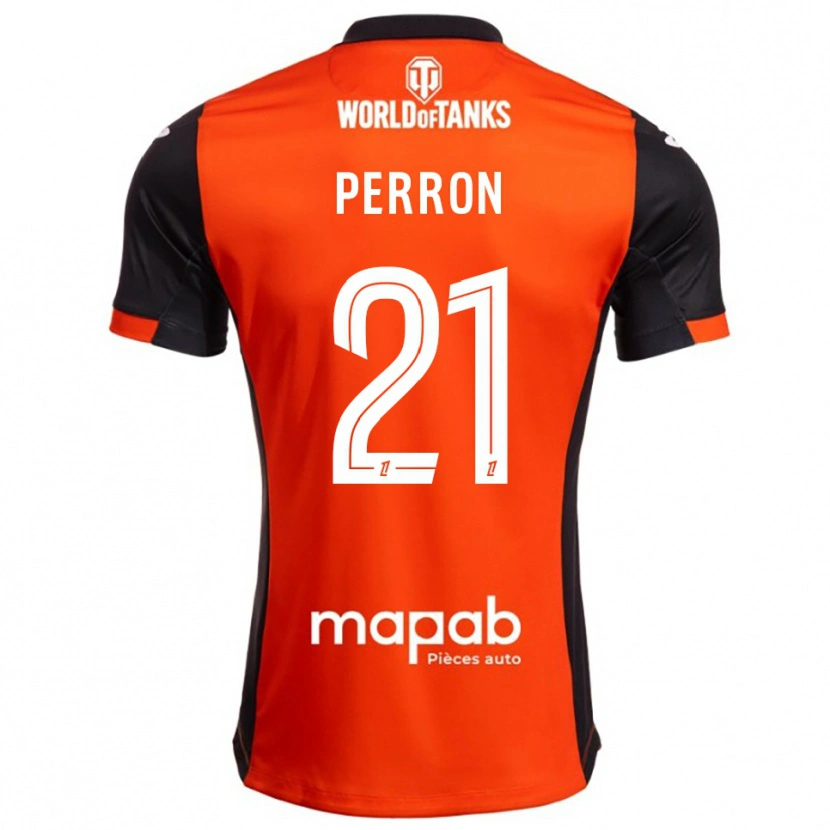Danxen Uomo Maglia Angéline Perron #21 Nero Arancione Kit Gara Home 2025/26 Maglietta