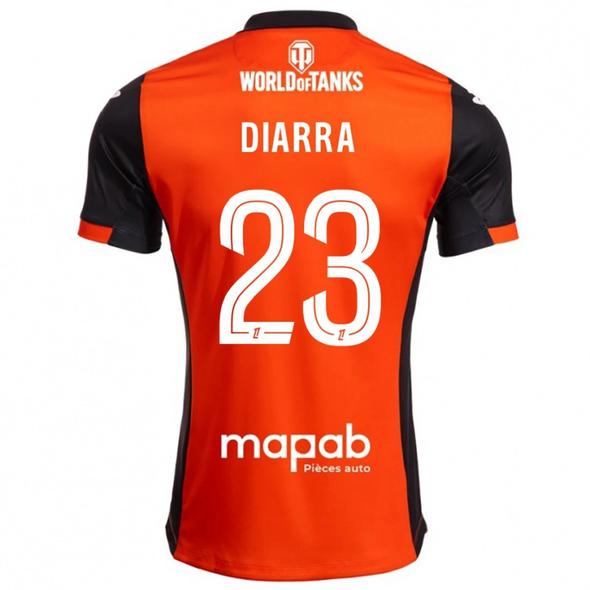 Danxen Uomo Maglia Stéphane Diarra #23 Nero Arancione Kit Gara Home 2025/26 Maglietta