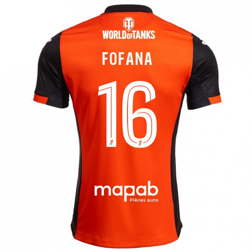Danxen Uomo Maglia Bahliseny Fofana #16 Nero Arancione Kit Gara Home 2025/26 Maglietta