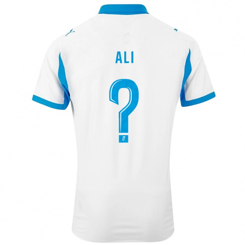 Danxen Uomo Maglia Azhar Ali #0 Bianco Azzurro Kit Gara Home 2025/26 Maglietta