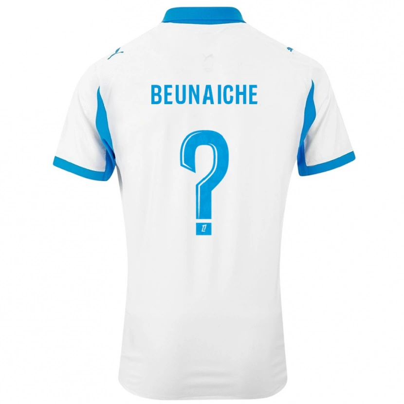 Danxen Uomo Maglia Tom Beunaiche #0 Bianco Azzurro Kit Gara Home 2025/26 Maglietta