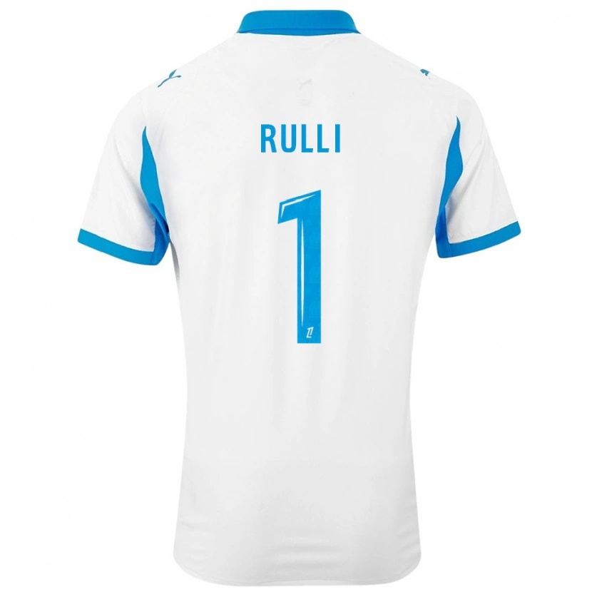 Danxen Uomo Maglia Gerónimo Rulli #1 Bianco Azzurro Kit Gara Home 2025/26 Maglietta