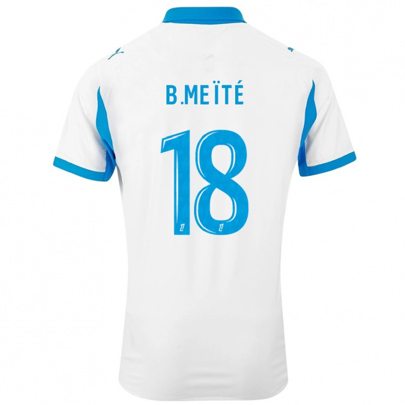 Danxen Uomo Maglia Bamo Meïté #18 Bianco Azzurro Kit Gara Home 2025/26 Maglietta