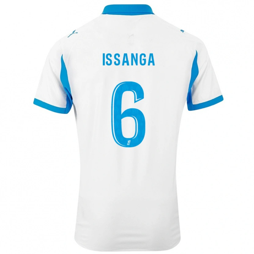 Danxen Uomo Maglia Alexandre Issanga #6 Bianco Azzurro Kit Gara Home 2025/26 Maglietta