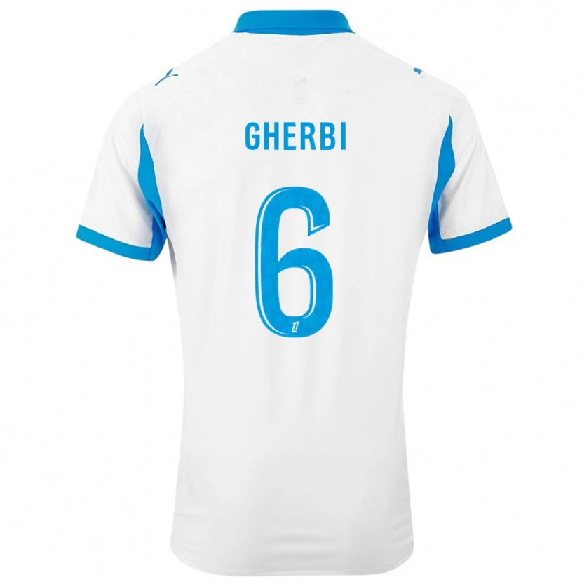 Danxen Uomo Maglia Candice Gherbi #6 Bianco Azzurro Kit Gara Home 2025/26 Maglietta