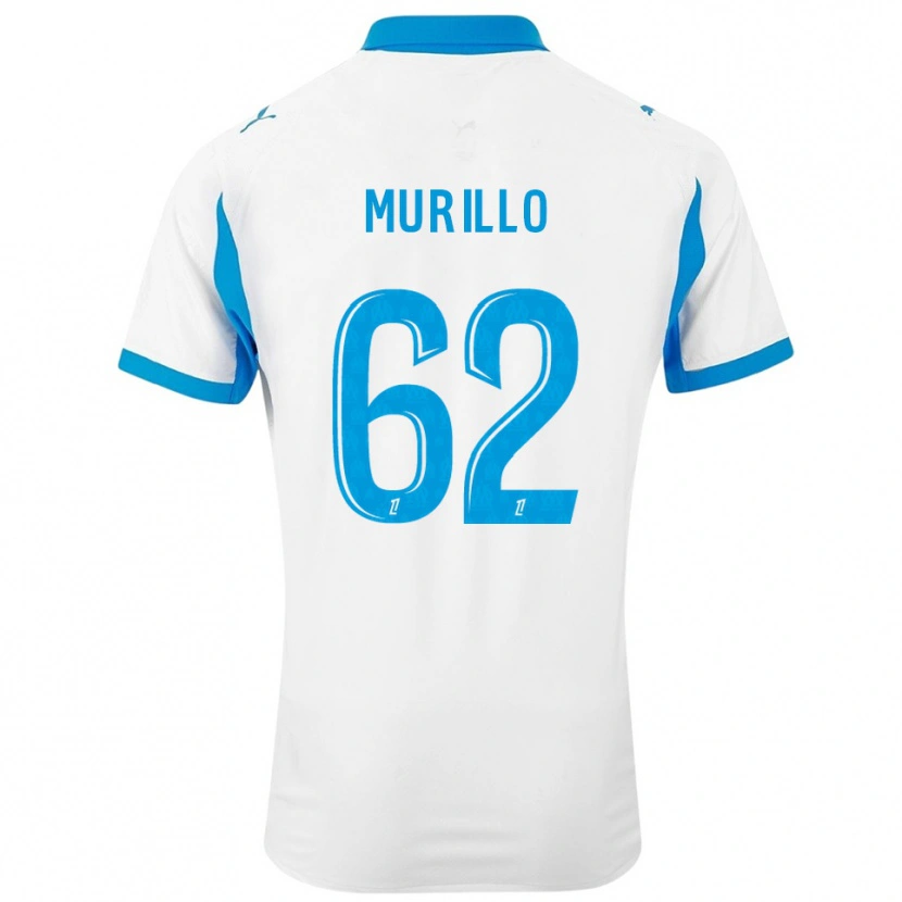 Danxen Uomo Maglia Amir Murillo #62 Bianco Azzurro Kit Gara Home 2025/26 Maglietta