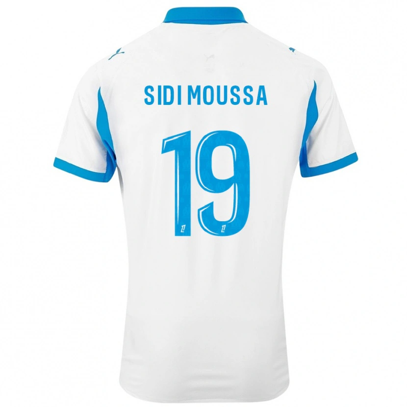 Danxen Uomo Maglia Salima Sidi Moussa #19 Bianco Azzurro Kit Gara Home 2025/26 Maglietta